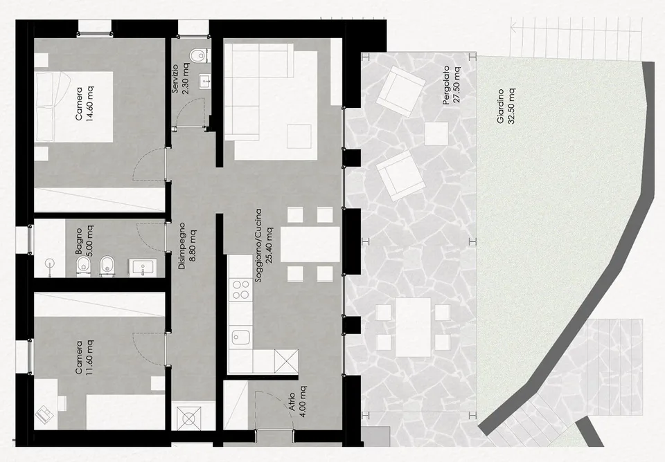 3.5-Zimmer-Wohnung mit Pergolato, Seesicht und Pool (Erstwohnsitz) – Foto 8 von 11
