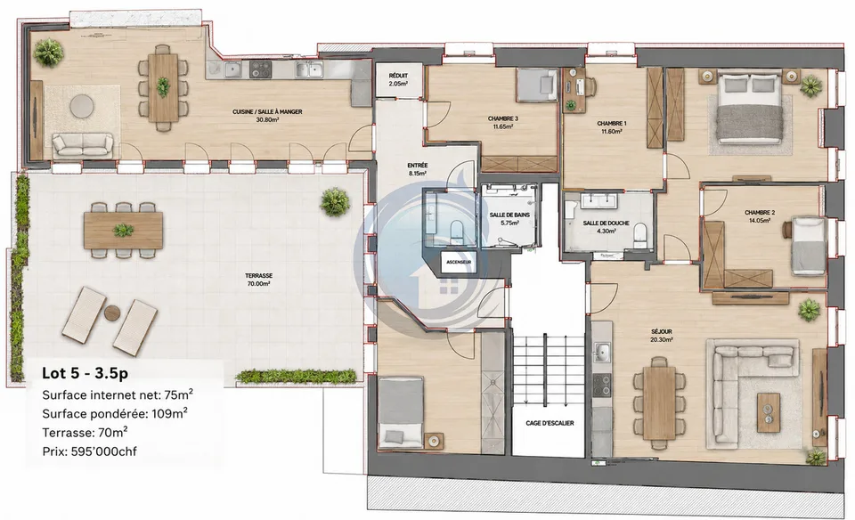 Wohnungen mit 3.5 und 4.5 Zimmern im Zentrum von Châtel-St-Denis – Foto 15 von 19