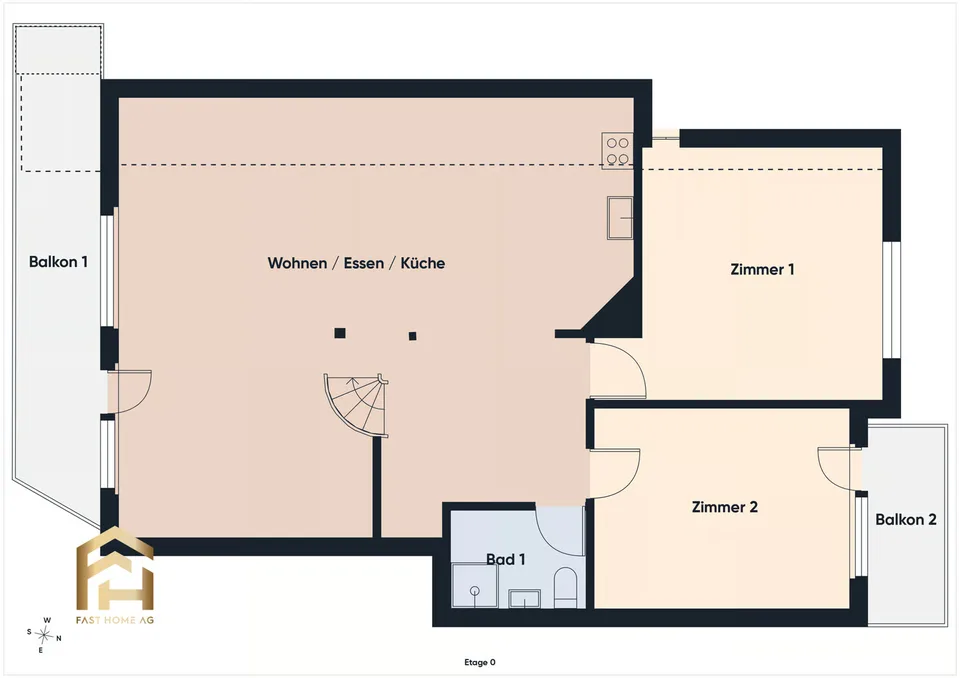 Charmant appartement en duplex sur le toit avec une vue magnifique sur les montagnes – photo 12 sur 13