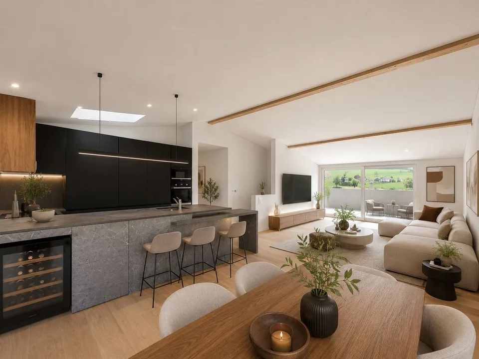 Appartamento nuovo di 4,5 locali con terrazze e vista sulle Préalpes – foto 11 di 21