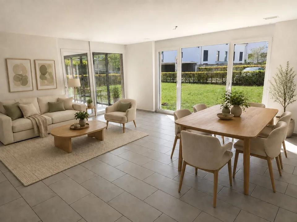 Exklusive 4.5-Zimmer-Gartenwohnung mit 400 m² Privatgarten in Aesch