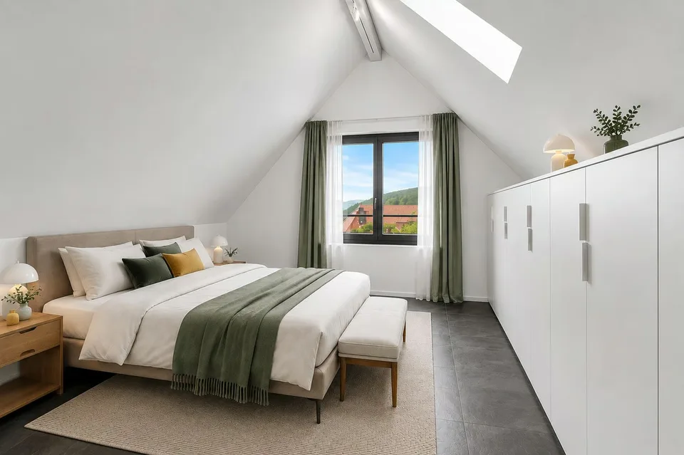 Dachwohnung mit Charakter - 4.5-Zimmer, 152m² Wohnfläche, Raumhöhen >6m und Weitsicht – Foto 6 von 7