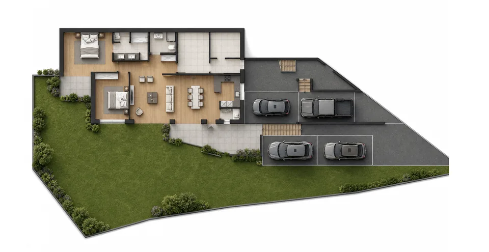 Venthône - Elegant 3,5 Zimmer in der Hauptresidenz mit 150 m² Garten – Foto 5 von 5