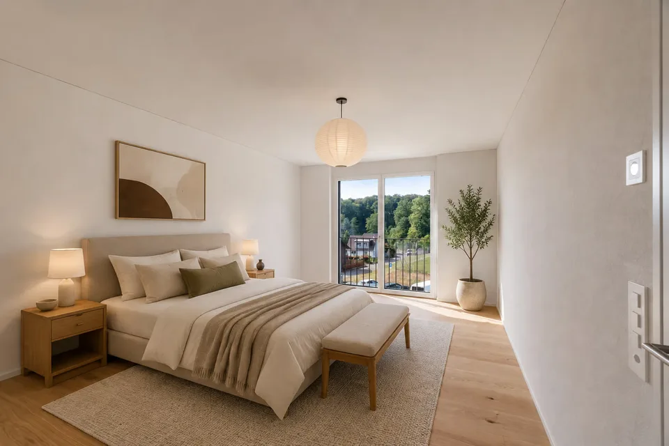 Maisonette en attique baignée de lumière avec vue dégagée et jardin privé