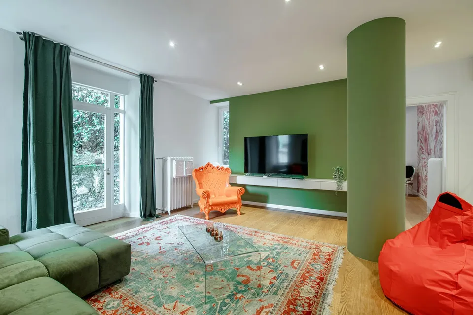 AFFITTASI MENSILMENTE Villa pronta all'uso in centro Lugano con importante vista lago – foto 11 di 28