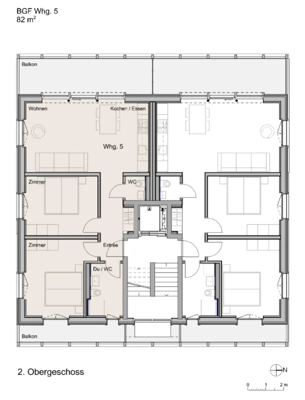 Wohnen mit Weitblick - 3.5 Zimmer-Neubauwohnung, 2. OG links