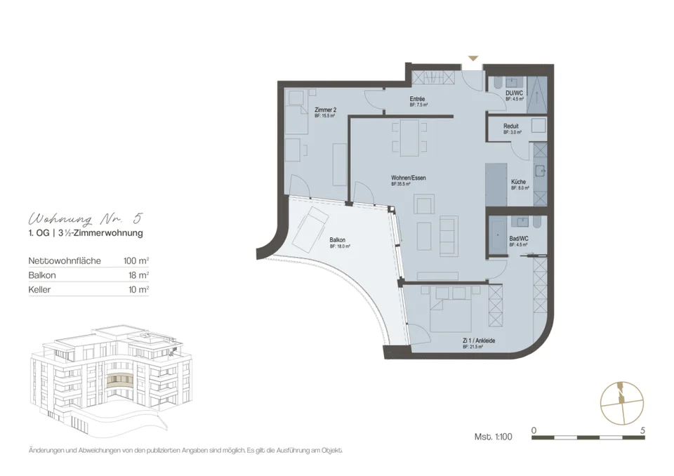 «Felice» Vitznau - 3½-Zimmer-Wohnung mit stilvollem Raumkonzept – Foto 2 von 2