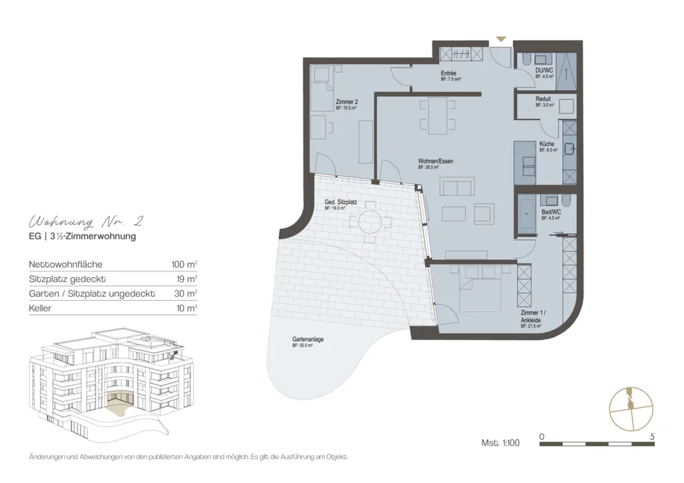 «Felice» Vitznau - Appartement de jardin 3½ pièces avec espace extérieur privé – photo 2 sur 2
