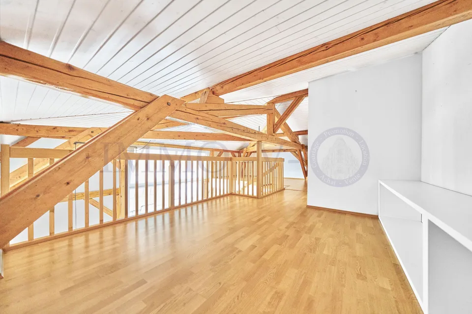Spacious attic with charm and beautiful volume, 200m from the lake