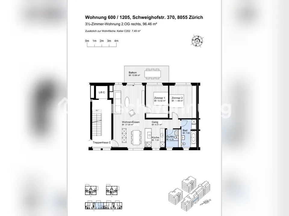 3.5 Zimmer Wohnung in Zürich – Foto 2 von 13