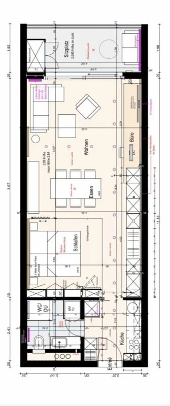 Large 1.5-room apartment with beautiful view, near the forest
