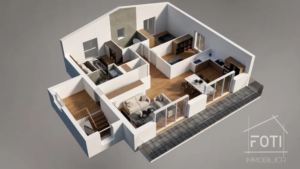 Schöne 4,5 Zimmer im Dachgeschoss mit Keller und Doppelgarage. – Foto 6 von 21