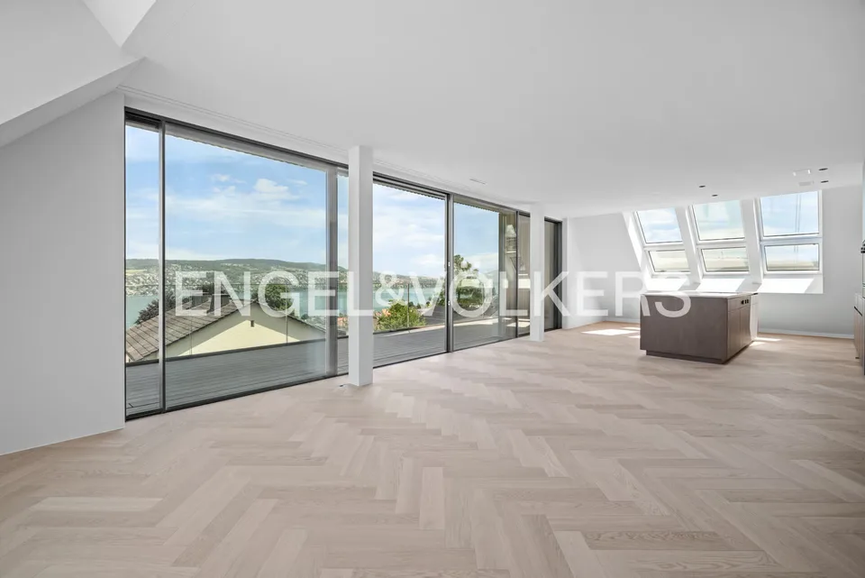 6.5-Zimmer-Dach-Duplexwohnung mit spektakulärer Seesicht in Rüschlikon – Foto 4 von 12