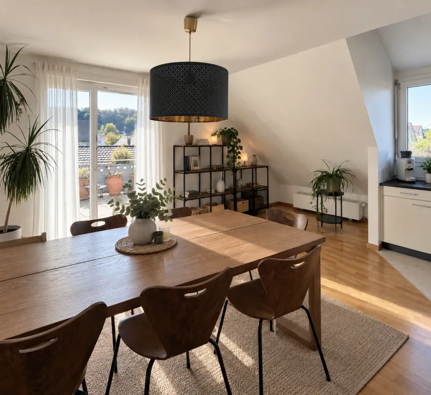 Ruhig wohnen, zentral verbunden - helle 4-Zimmer-Maisonette mit grossem Balkon in Muttenz