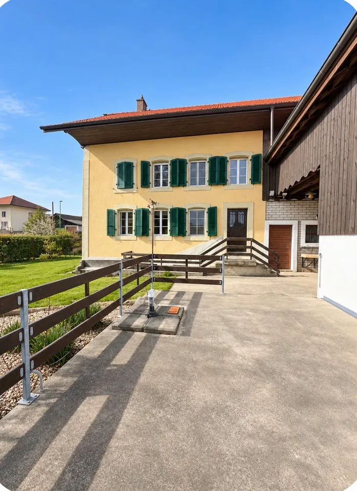 Zu vermieten - Magnifikanter Bauernhof mit Reitanlagen in Brenles