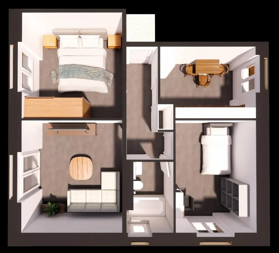 Appartement moderne de 3 pièces avec balcon - récemment rénové !