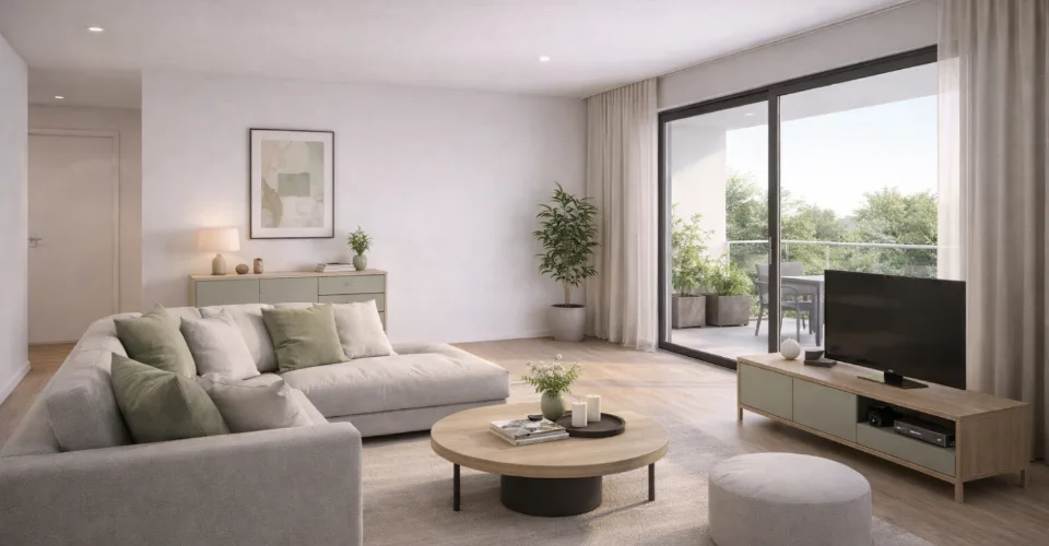 3,5-Zimmer-Wohnung in neuer Förderung gegenüber dem Golf von Sierre – Foto 2 von 10