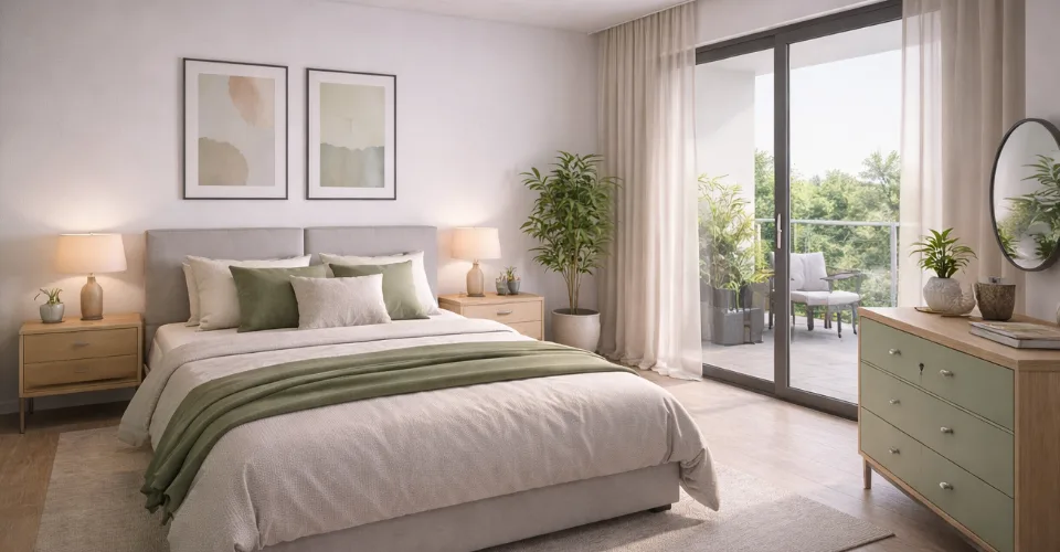 2,5-Zimmer-Wohnung in neuer Förderung gegenüber dem Golf von Sierre – Foto 3 von 11
