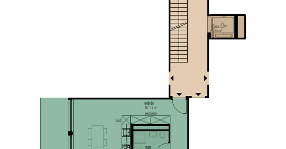 2,5-Zimmer-Wohnung in neuer Förderung gegenüber dem Golf von Sierre – Foto 10 von 11