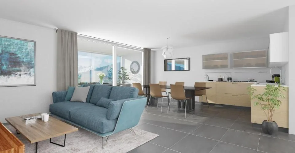 2,5-Zimmer-Wohnung in neuer Förderung gegenüber dem Golf von Sierre – Foto 4 von 11