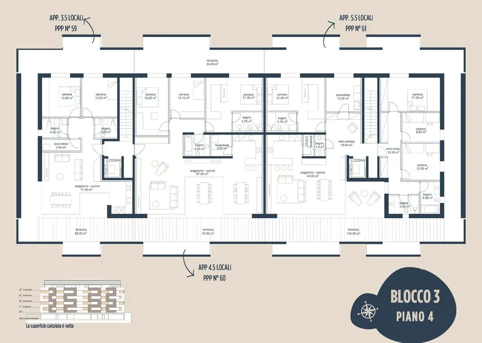 Residenza al Parco, Attico 3,5 locali con ampia terrazza, Biasca – foto 7 di 8