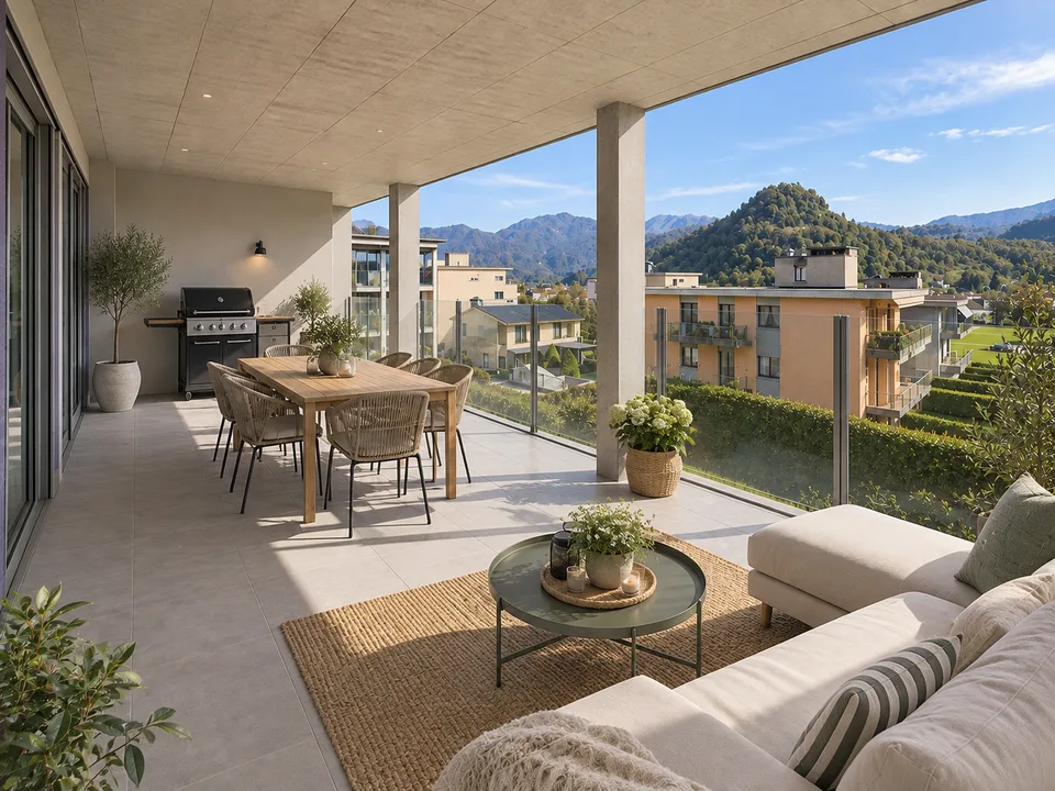 Appartement moderne 2.5 pièces avec grande terrasse à Gravesano – photo 2 sur 24