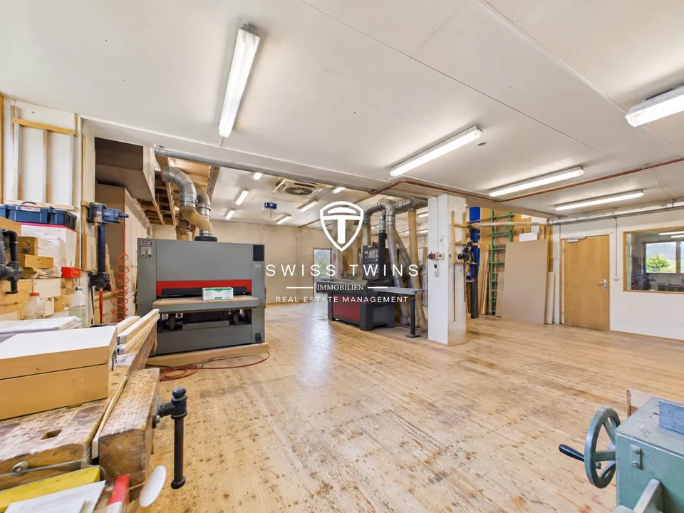 Lichtdurchflutetes Atelier/Werkstatt in Tschugg mieten – Foto 6 von 13
