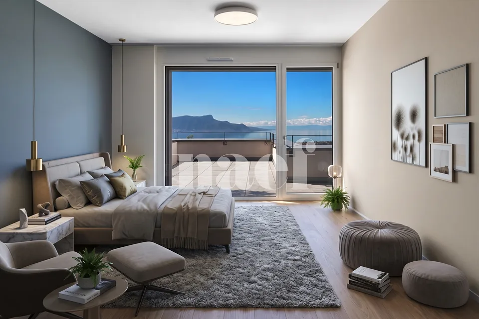 Appartement en attique de 4.5 pièces avec terrasse et vue grandiose sur le Léman à vendre sur les hauts de Montreux – photo 8 sur 13