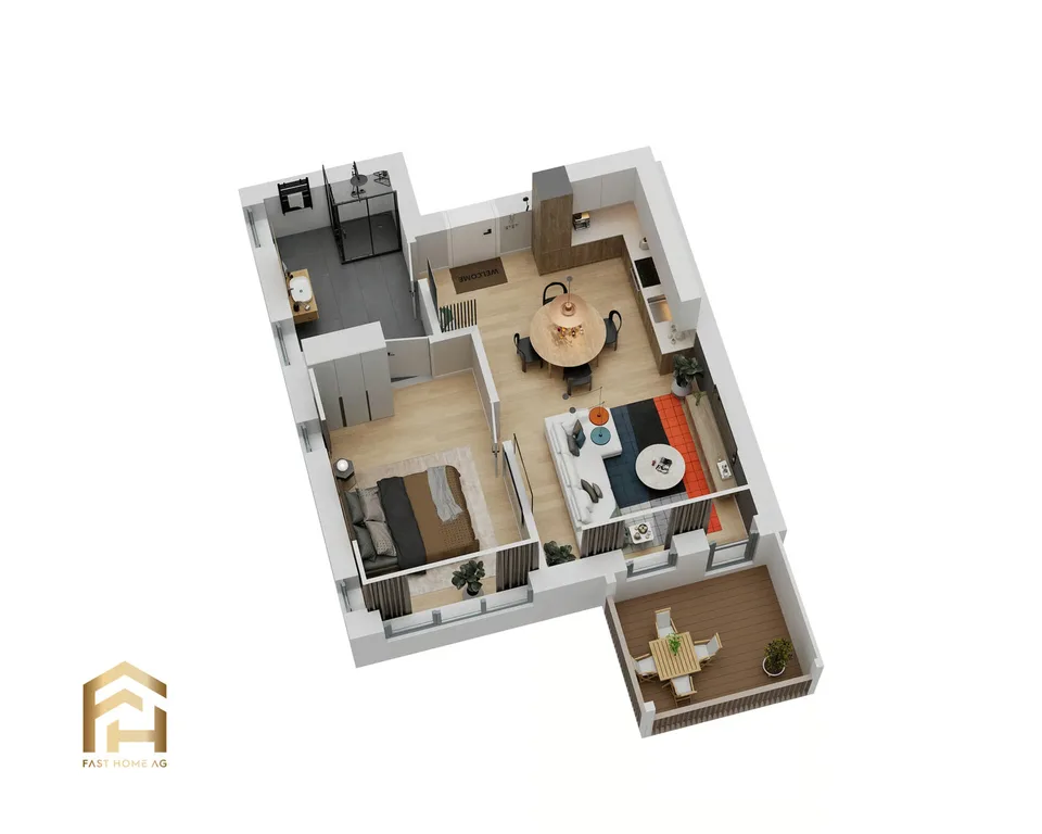 Helle 2.5-Zimmer-Dachwohnung in Ulrichen – Foto 10 von 13