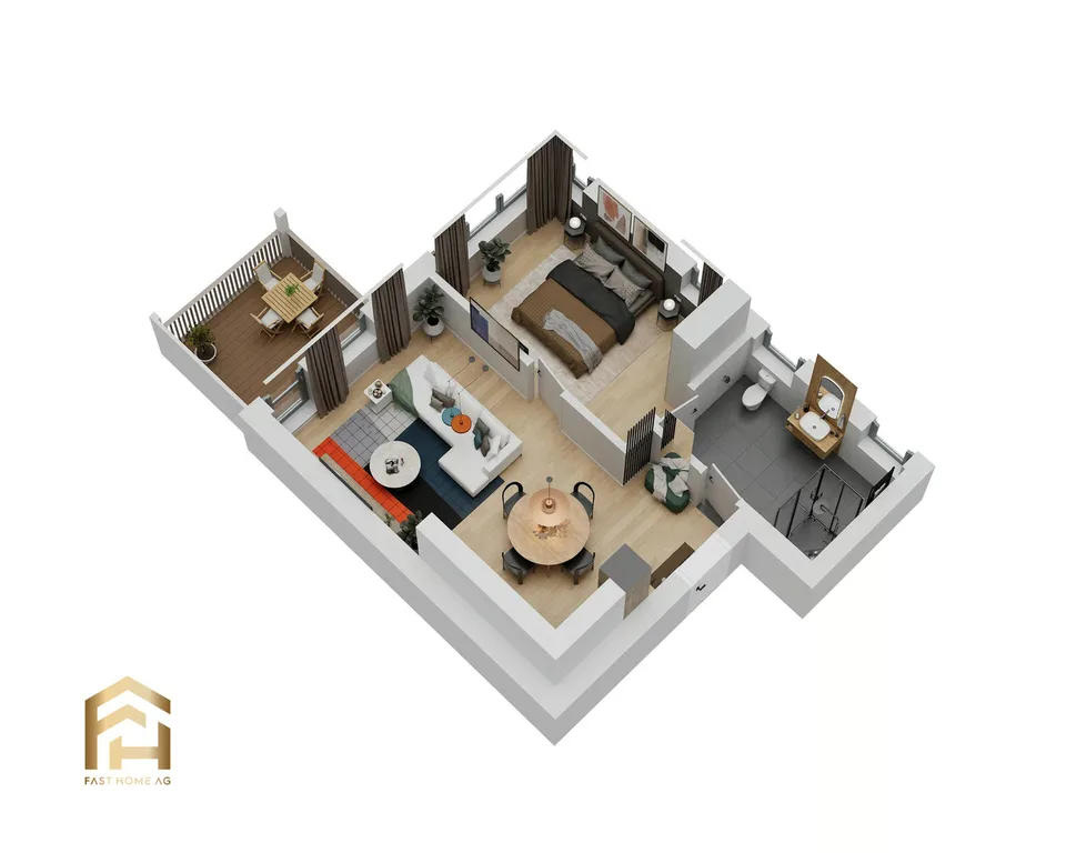 Helle 2.5-Zimmer-Dachwohnung in Ulrichen – Foto 9 von 13