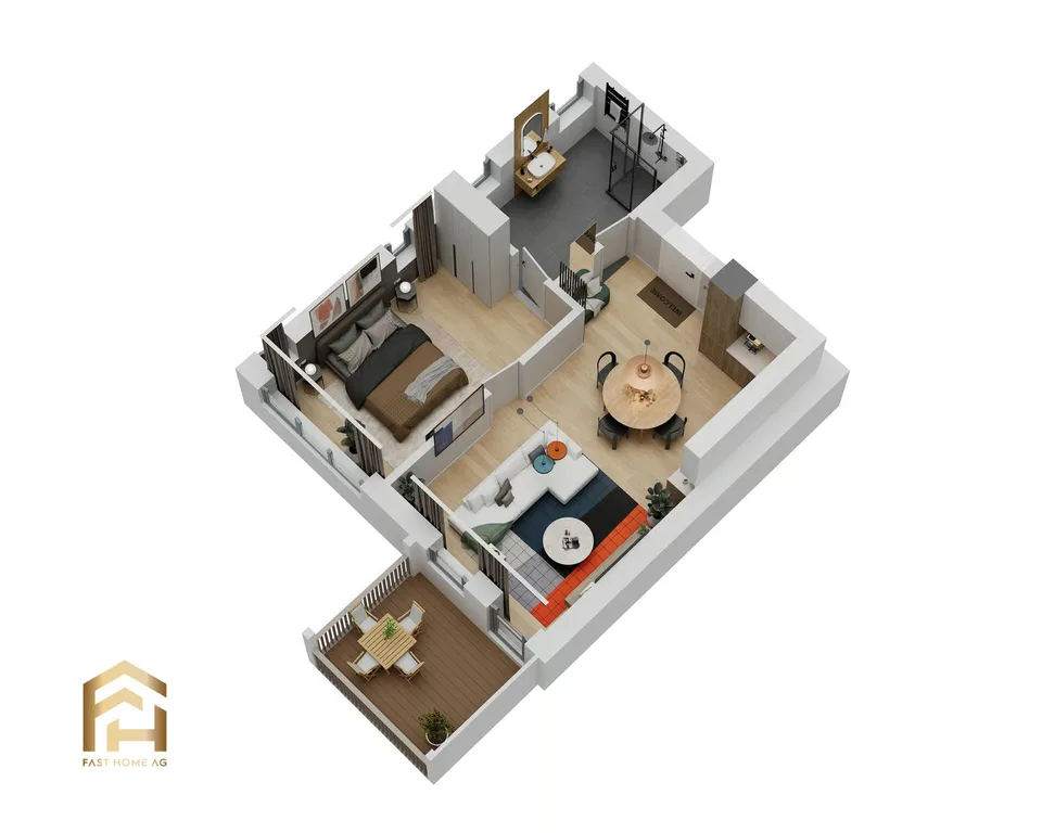 Helle 2.5-Zimmer-Dachwohnung in Ulrichen – Foto 8 von 13
