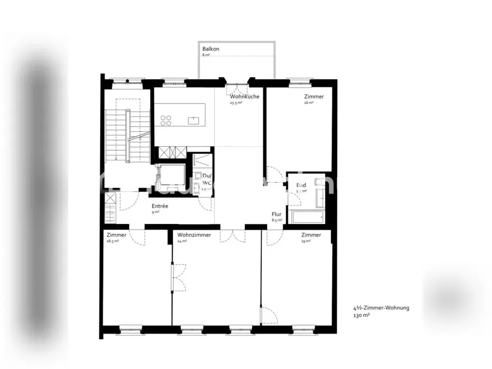 Grosszügige Wohnung Nähe Stadelhofen – Foto 2 von 10