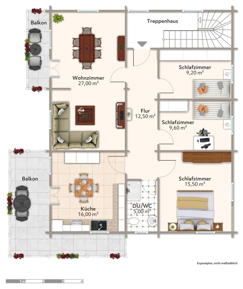 Grosse, teilrenovierte und familienfreundliche 4.5-Zimmer-Wohnung mit Balkon und Gartenanteil im Dorfzentrum von Fiesch – Foto 11 von 12