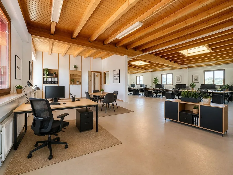 Gewerbefläche von 207 m² in einer Einheit, 2. Etage ohne eine einzige Stufe, 3 Außenparkplätze inklusive, sofort verfügbar – Foto 3 von 13