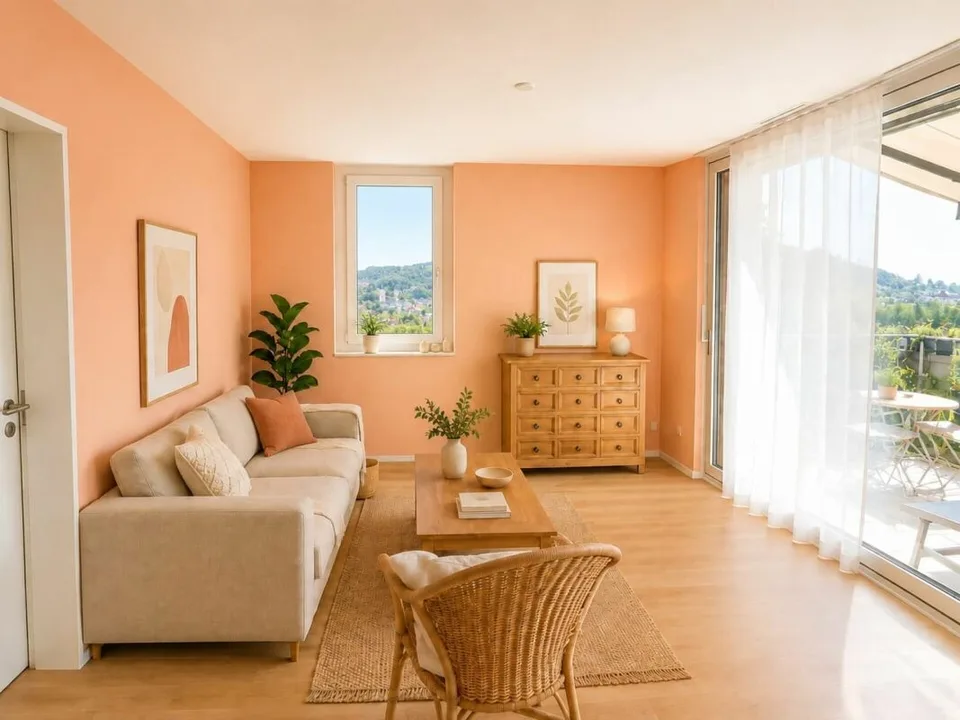 Stilvolle 2.5-Zimmer-Terrassenwohnung mit Panoramablick – Foto 2 von 7