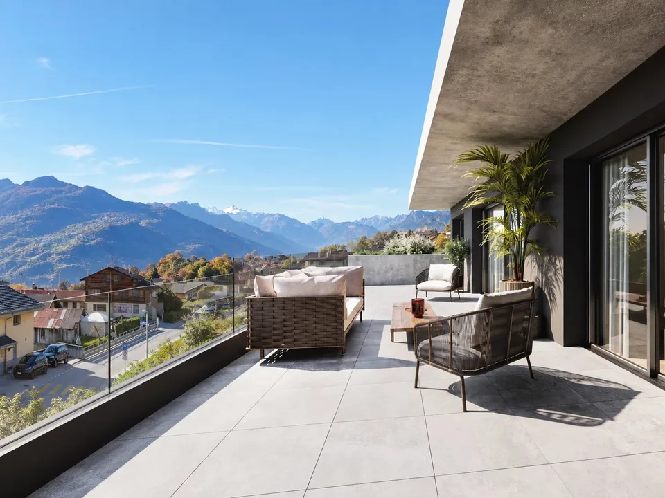 Savièse | Attique de 3.5 pièces avec terrasse au coeur de St-Germain – photo 3 sur 13