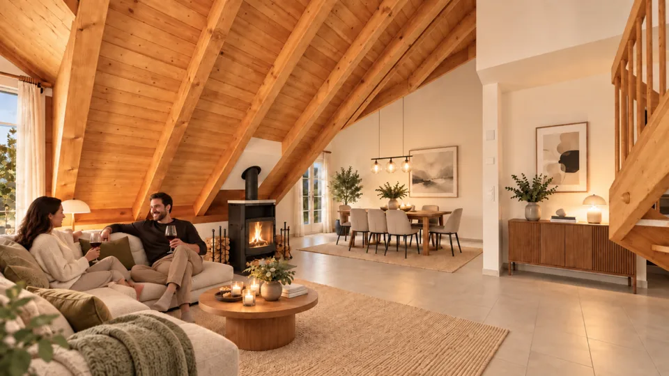 Vivre avec une vue - charmant appartement duplex 4.5 pièces avec ambiance en bois et vue sur Pfannenstiel – photo 3 sur 13
