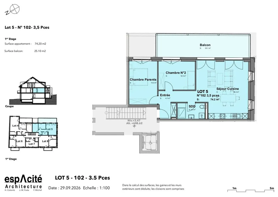Los Nr. 5 - Neue 3,5-Zimmer-Wohnung im Herzen von Cheseaux-sur-Lausanne – Foto 6 von 6