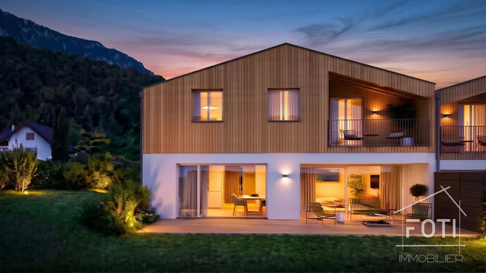 Villa NEUVE 4,5 p. en bout de rangée - jardin, terrasse et vue Dents-du-Midi - Muraz – photo 2 sur 19