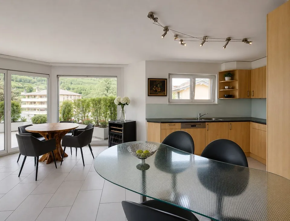 160 m² Wohnung mit einer großzügigen Terrasse von 28 m², einer Garage und einem Außenparkplatz. – Foto 5 von 12