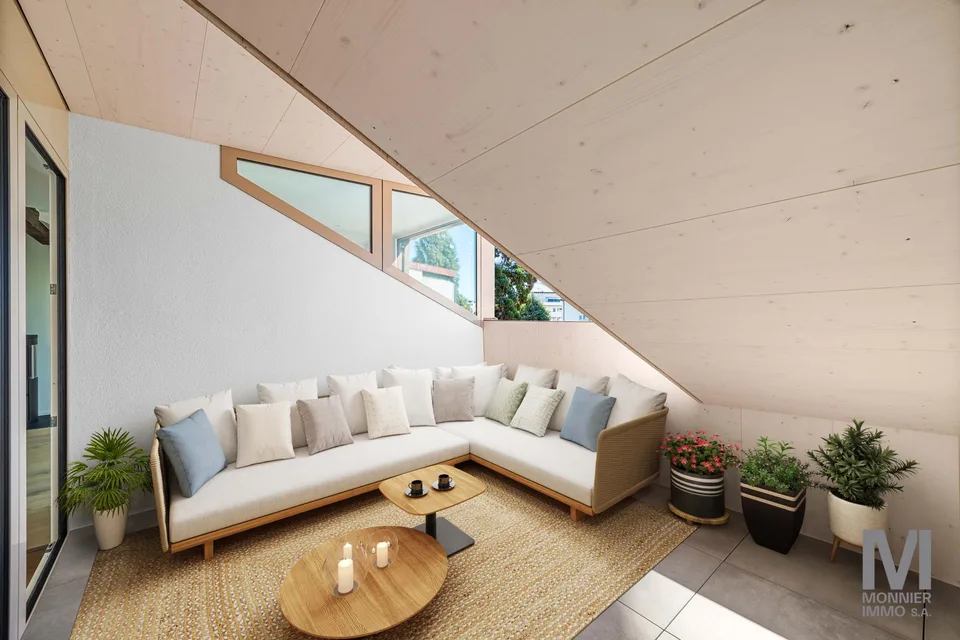 Appartement de 3.5 pièces en attique entièrement rénové – photo 12 sur 13