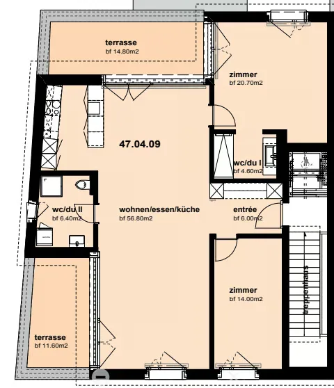 Appartement attique 3,5 pièces – photo 7 sur 7