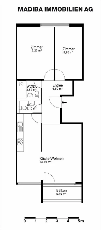 Moderne 3.5-Zimmerwohnung Nähe der Langen Erlen – Foto 4 von 6