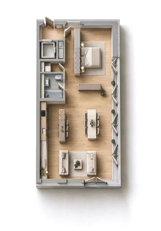 Modernes 2,5-Zimmer-Apartment mit Pool und Blick auf die Alpen - Arbedo – Foto 13 von 13