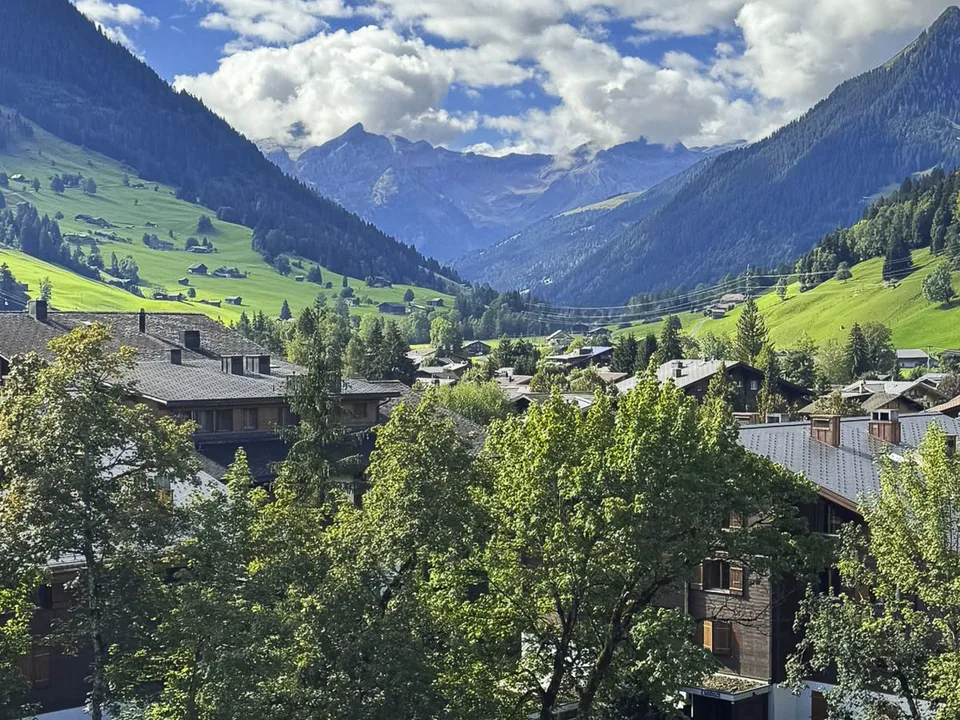 Charmante Wohnung im Zentrum von Gstaad - Tal- und Palastblick – Foto 2 von 13