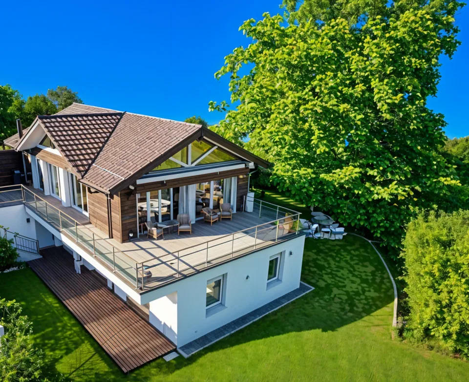 Zeitgenössische Einfamilienvilla - Panoramablick auf den See und den Mont-Blanc – Foto 12 von 13