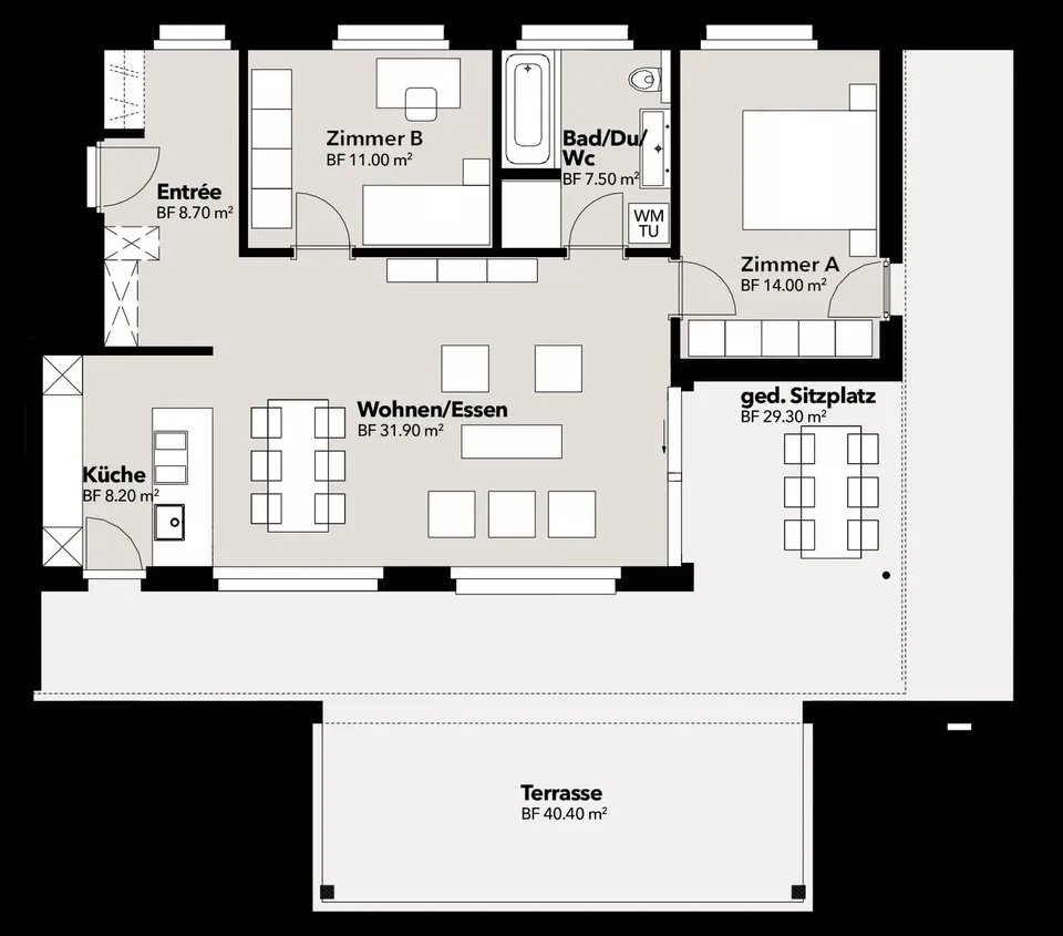 New building with a view: 3.5-room penthouse with large terrace in Niederbipp – photo 10 of 11