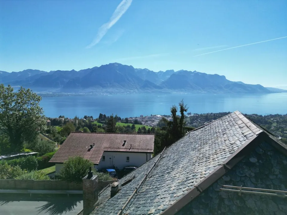 Historische renovierte Scheune in Chamby mit Blick auf den See und die Berge – Foto 2 von 13
