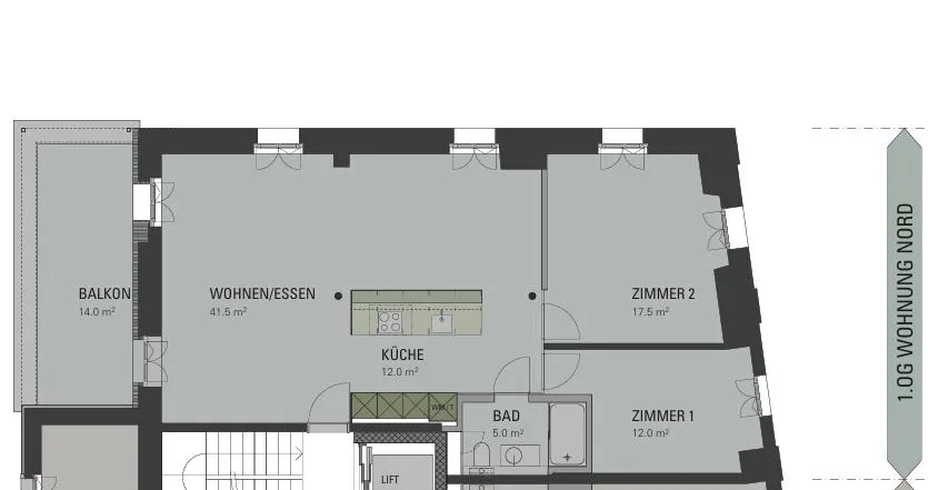 Schöne 3.5 Zimmerwohnung zu vermieten – Foto 6 von 7