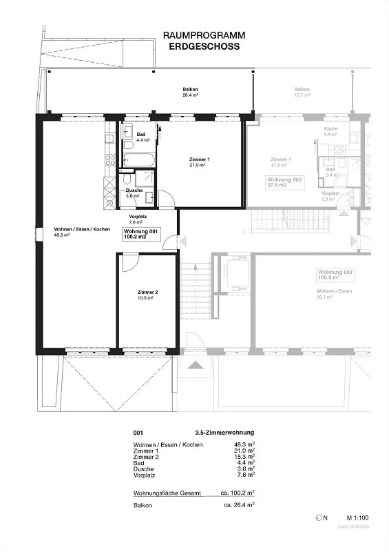 moderne, grosszügige 3.5 Zimmerwohnung im Paulusquartier – Foto 11 von 11